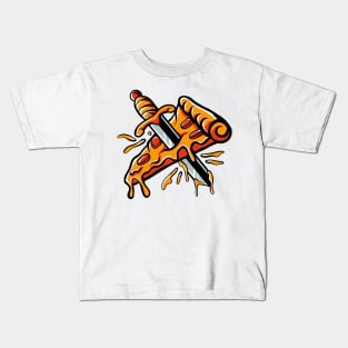 stabbed pizza Kids T-Shirt